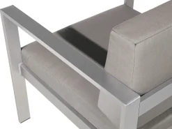 Set da giardino con tavolo 4 posti SALERNO Metallo Grigio scuro