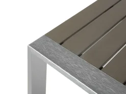 Set da giardino con tavolo 4 posti SALERNO Metallo Grigio scuro