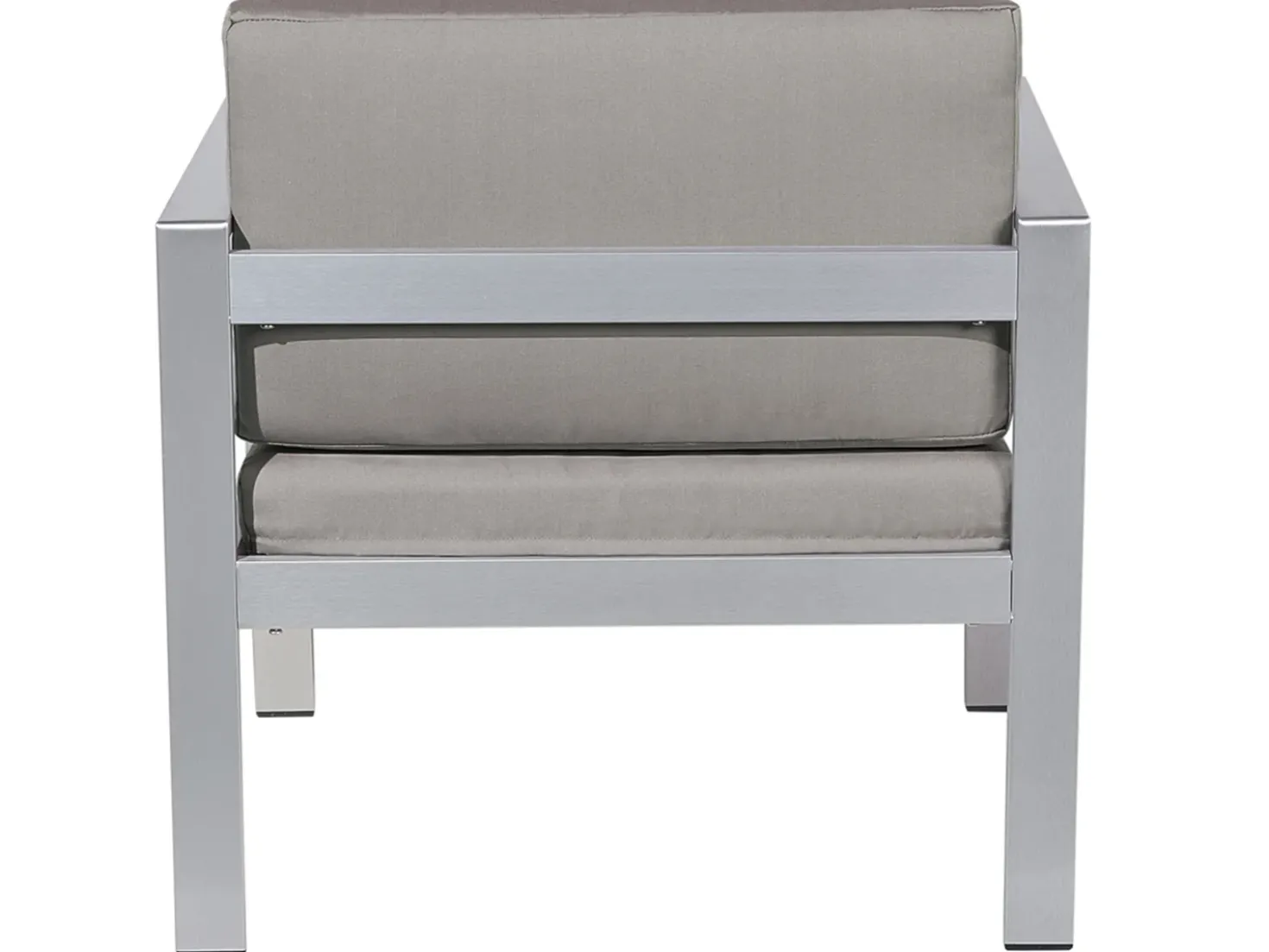 Set da giardino con tavolo 4 posti SALERNO Metallo Grigio scuro