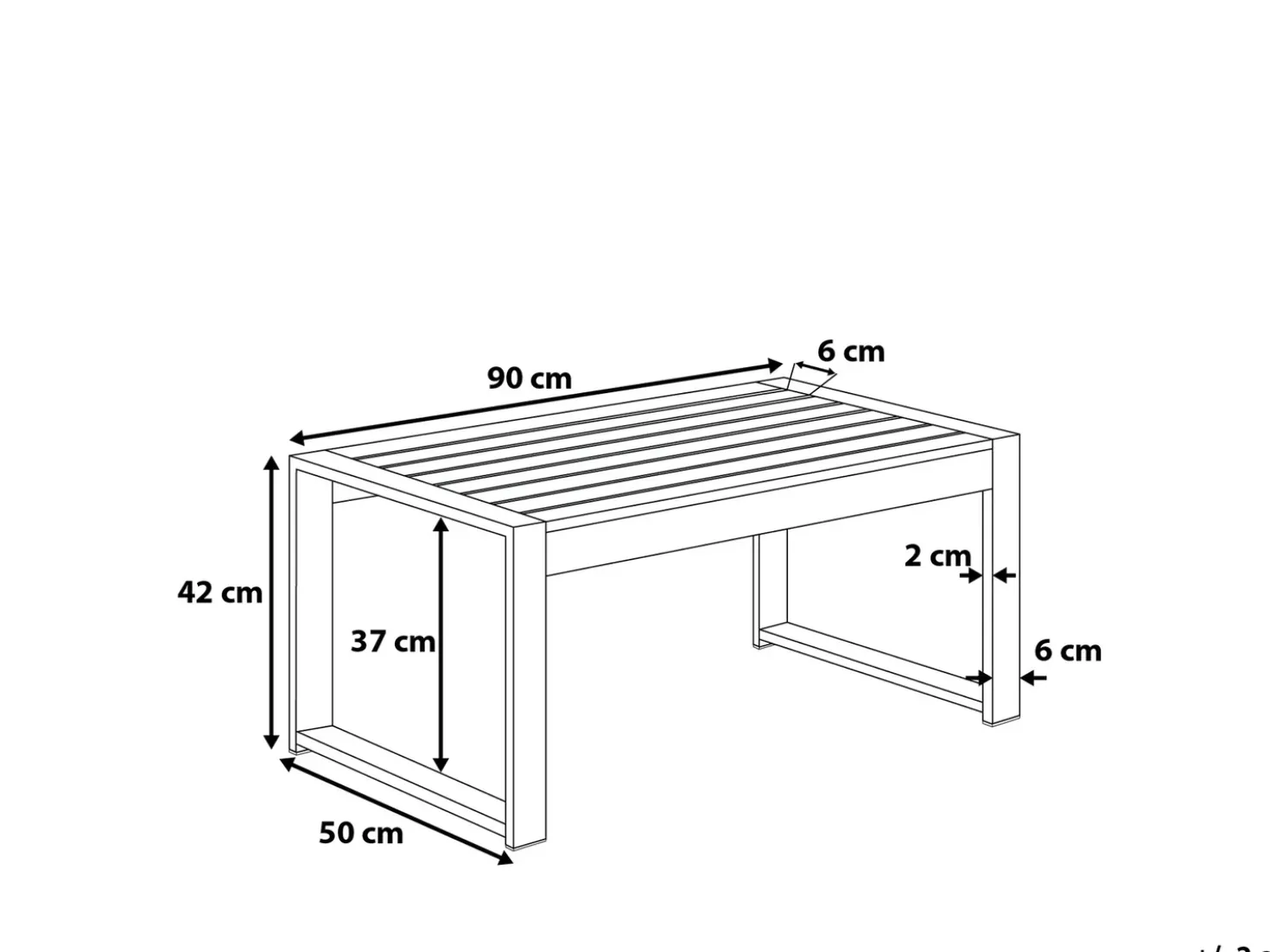 Set da giardino con tavolo 4 posti SALERNO Metallo Grigio scuro