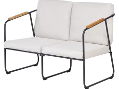 Set da giardino con tavolo 4 posti VEZZANA Metallo Beige chiaro