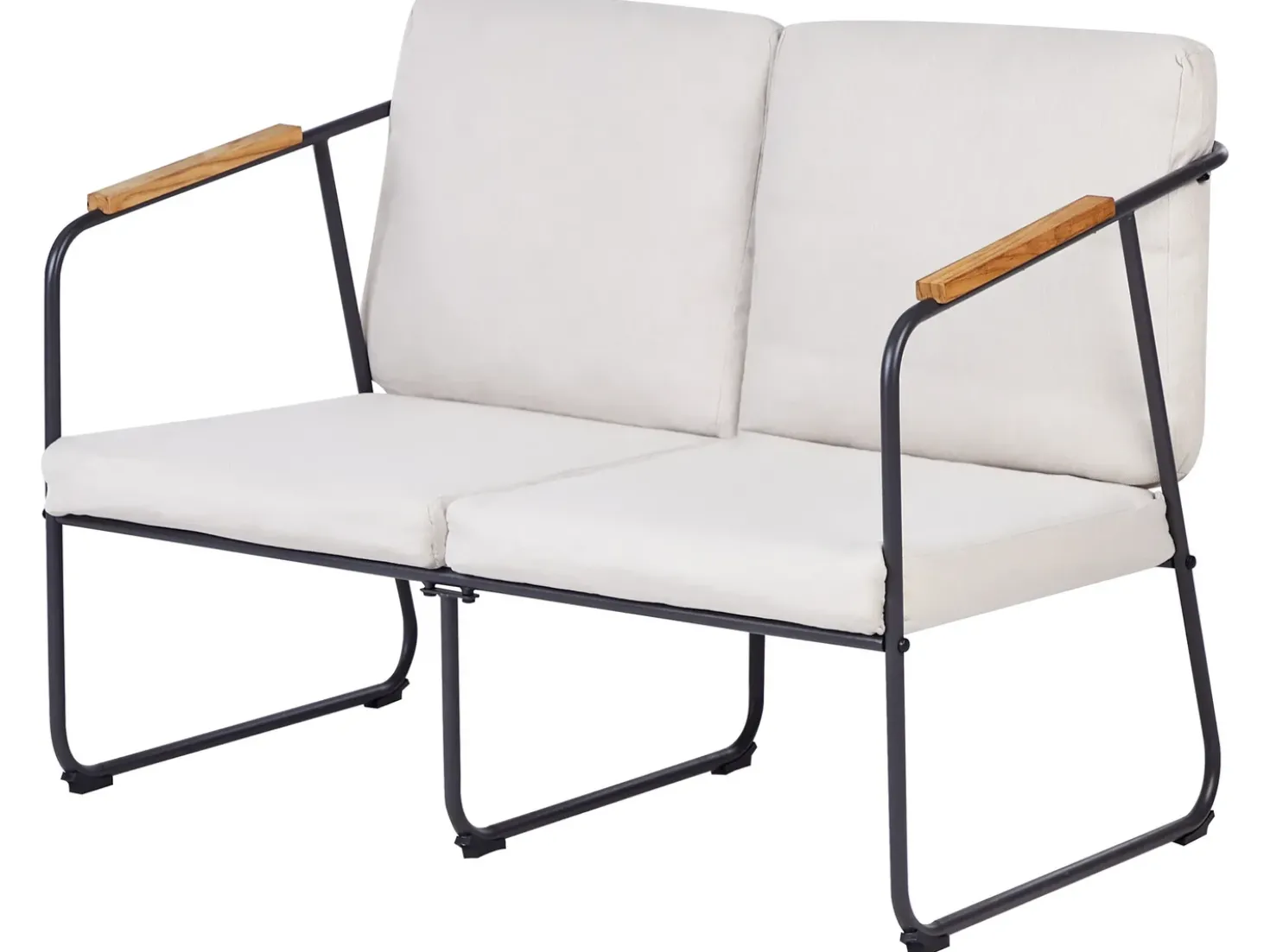 Set da giardino con tavolo 4 posti VEZZANA Metallo Beige chiaro