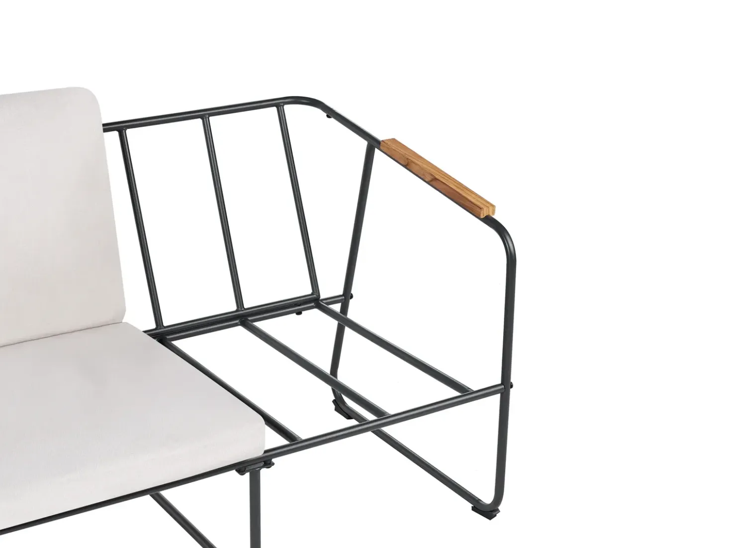 Set da giardino con tavolo 4 posti VEZZANA Metallo Beige chiaro