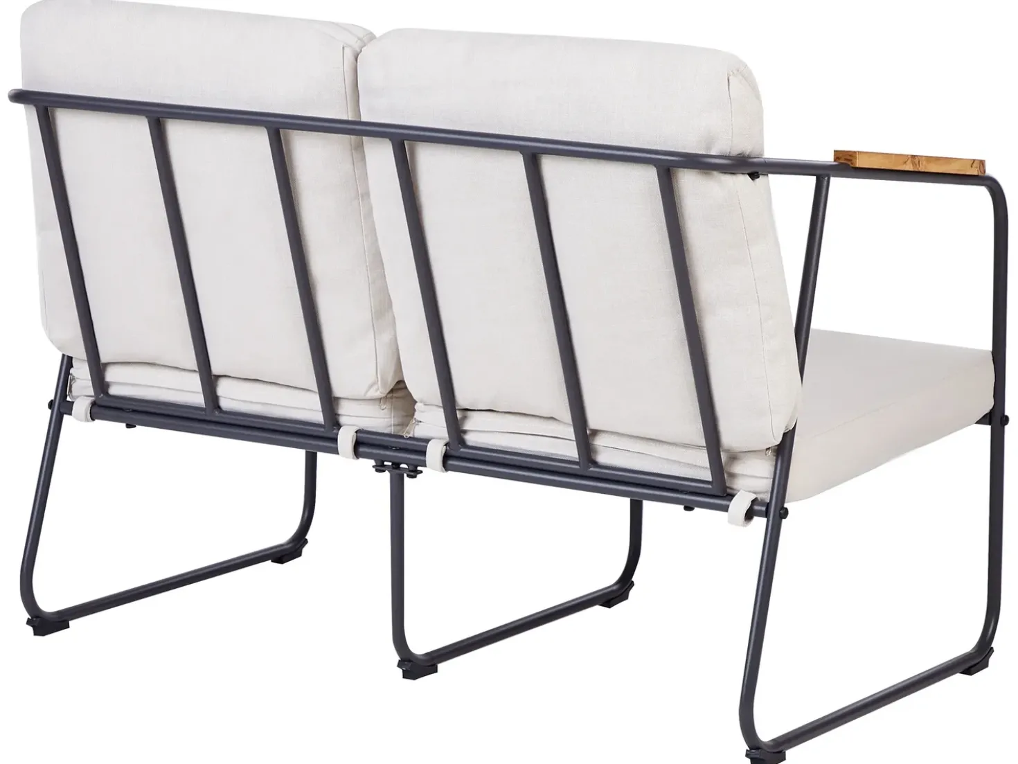 Set da giardino con tavolo 4 posti VEZZANA Metallo Beige chiaro