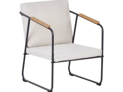 Set da giardino con tavolo 4 posti VEZZANA Metallo Beige chiaro