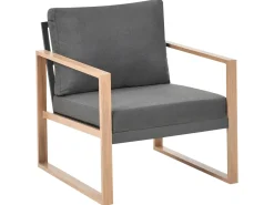 Set da giardino con tavolo 5 posti GELSO Metallo Grigio scuro