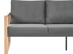 Set da giardino con tavolo 5 posti GELSO Metallo Grigio scuro