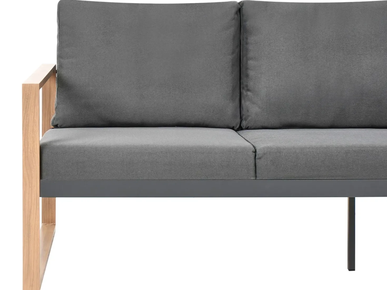 Set da giardino con tavolo 5 posti GELSO Metallo Grigio scuro
