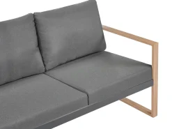 Set da giardino con tavolo 5 posti GELSO Metallo Grigio scuro