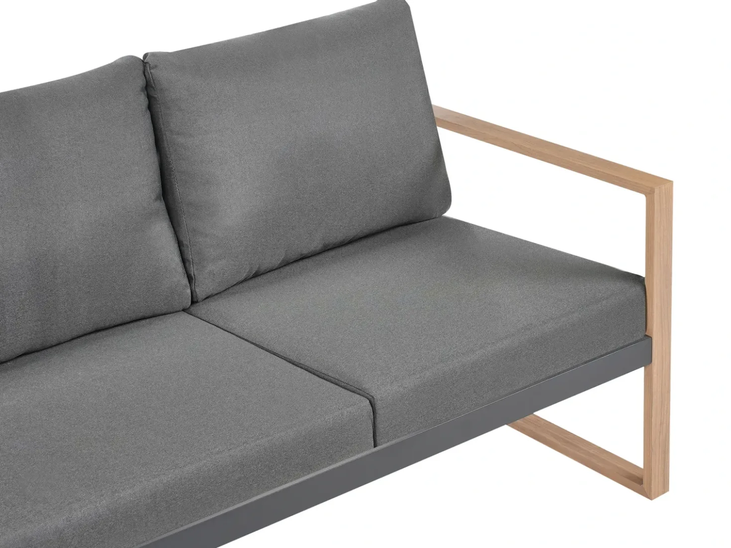 Set da giardino con tavolo 5 posti GELSO Metallo Grigio scuro