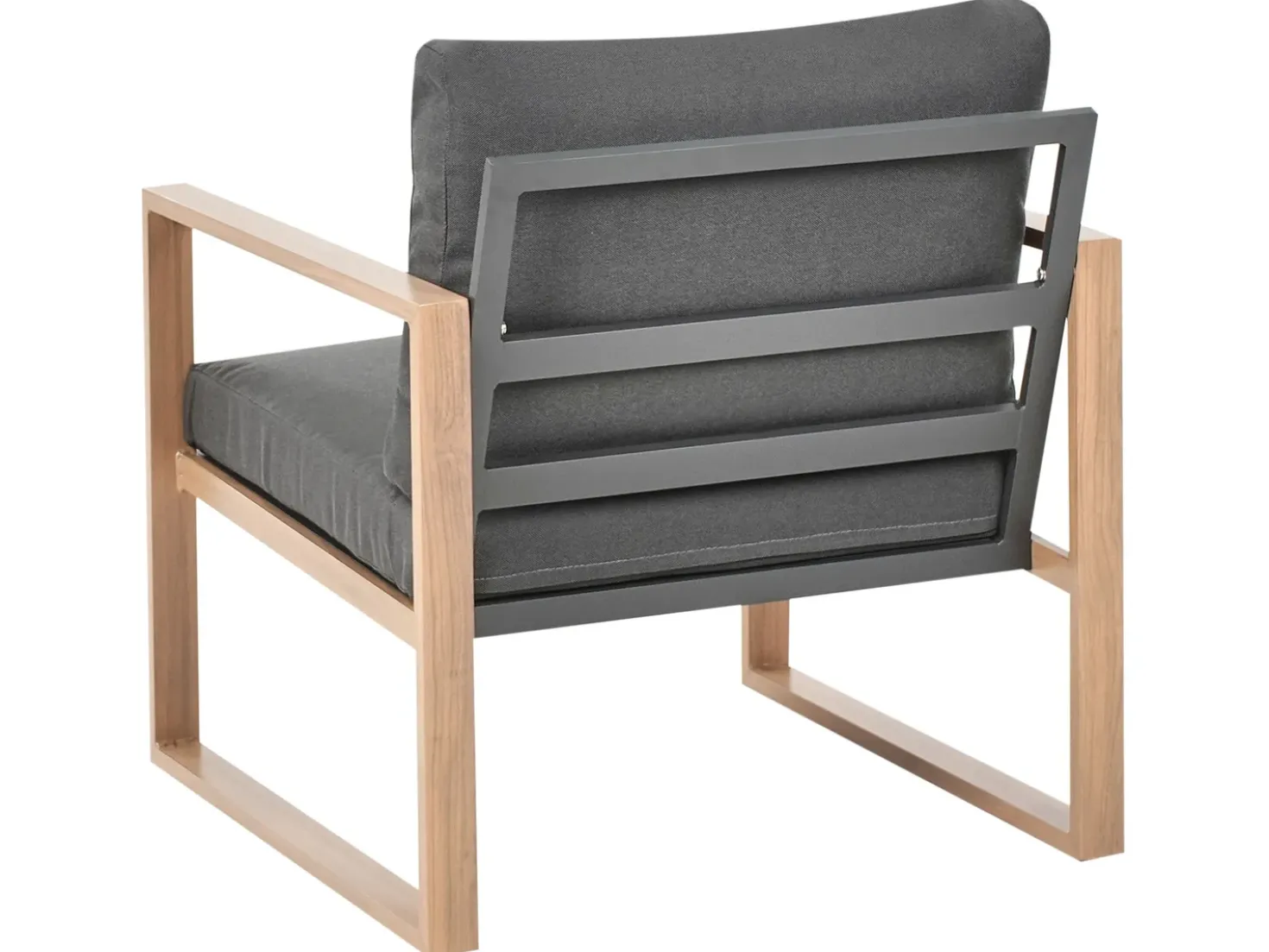 Set da giardino con tavolo 5 posti GELSO Metallo Grigio scuro
