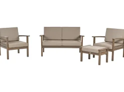 Set da giardino con tavolo 4 posti MANILA Legno di acacia certificato Marrone scuro