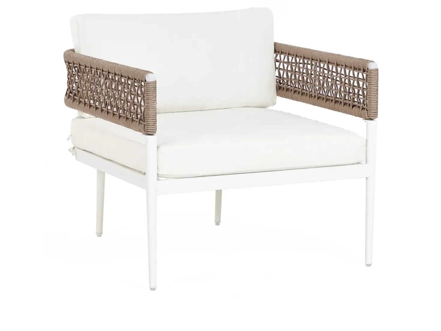 Set da giardino con tavolo 5 posti SERLA Metallo Bianco