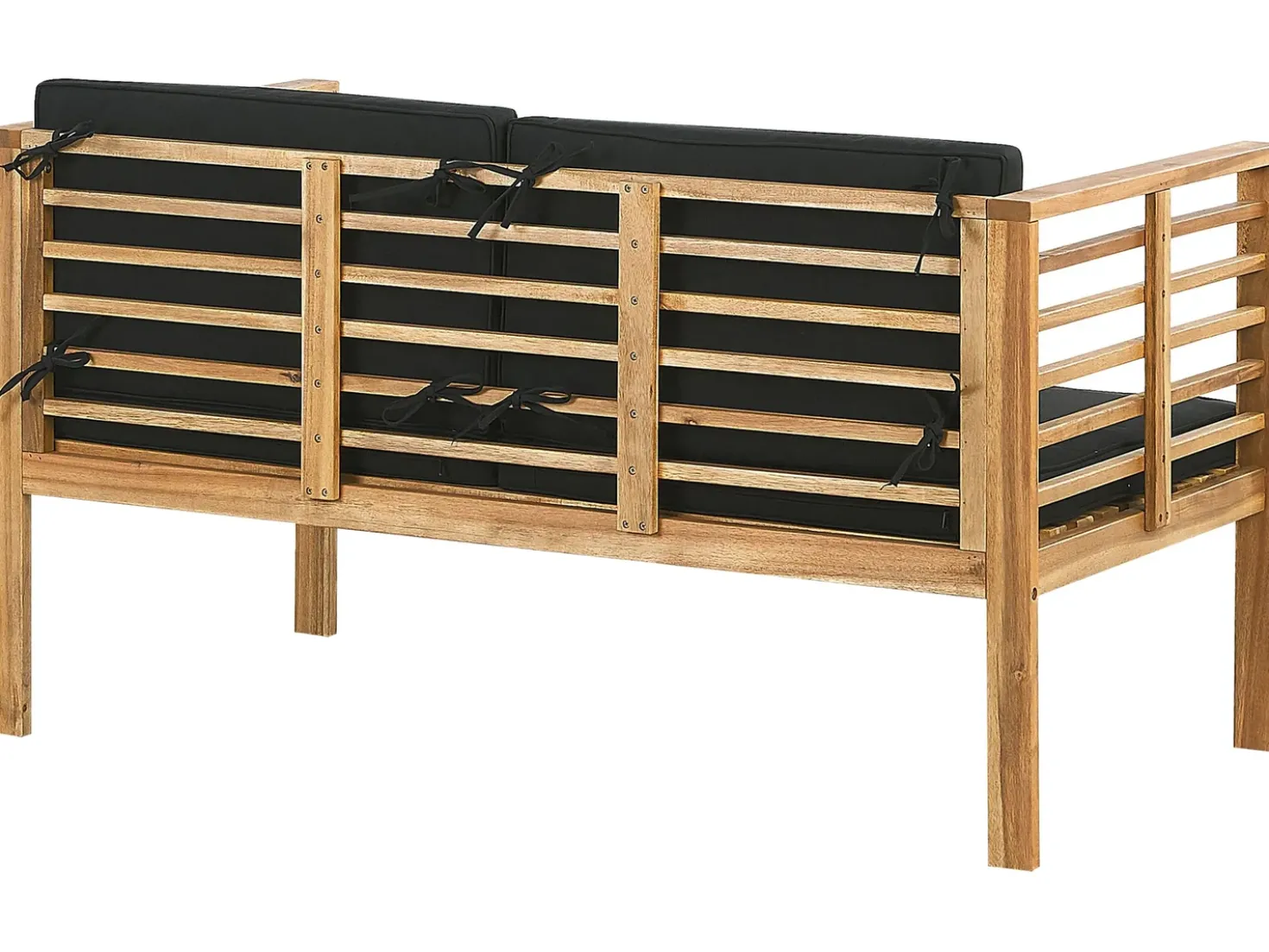 Set da giardino con tavolo 4 posti PACIFIC Legno d'acacia Nero
