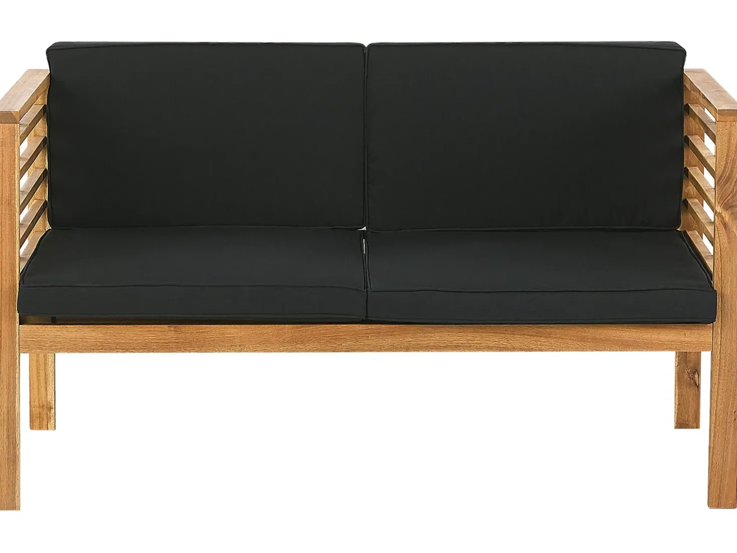 Set da giardino con tavolo 4 posti PACIFIC Legno d'acacia Nero
