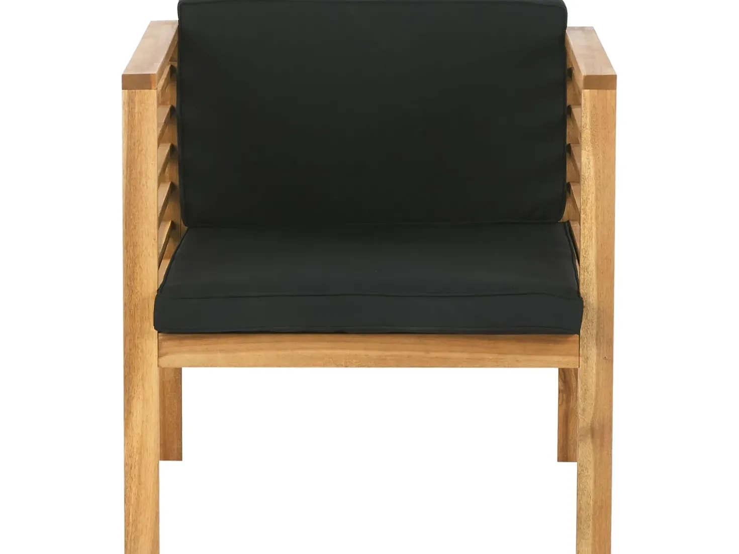 Set da giardino con tavolo 4 posti PACIFIC Legno d'acacia Nero