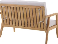 Set da giardino con tavolo 4 posti PALLANO Legno d'acacia Tortora