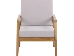 Set da giardino con tavolo 4 posti PALLANO Legno d'acacia Tortora