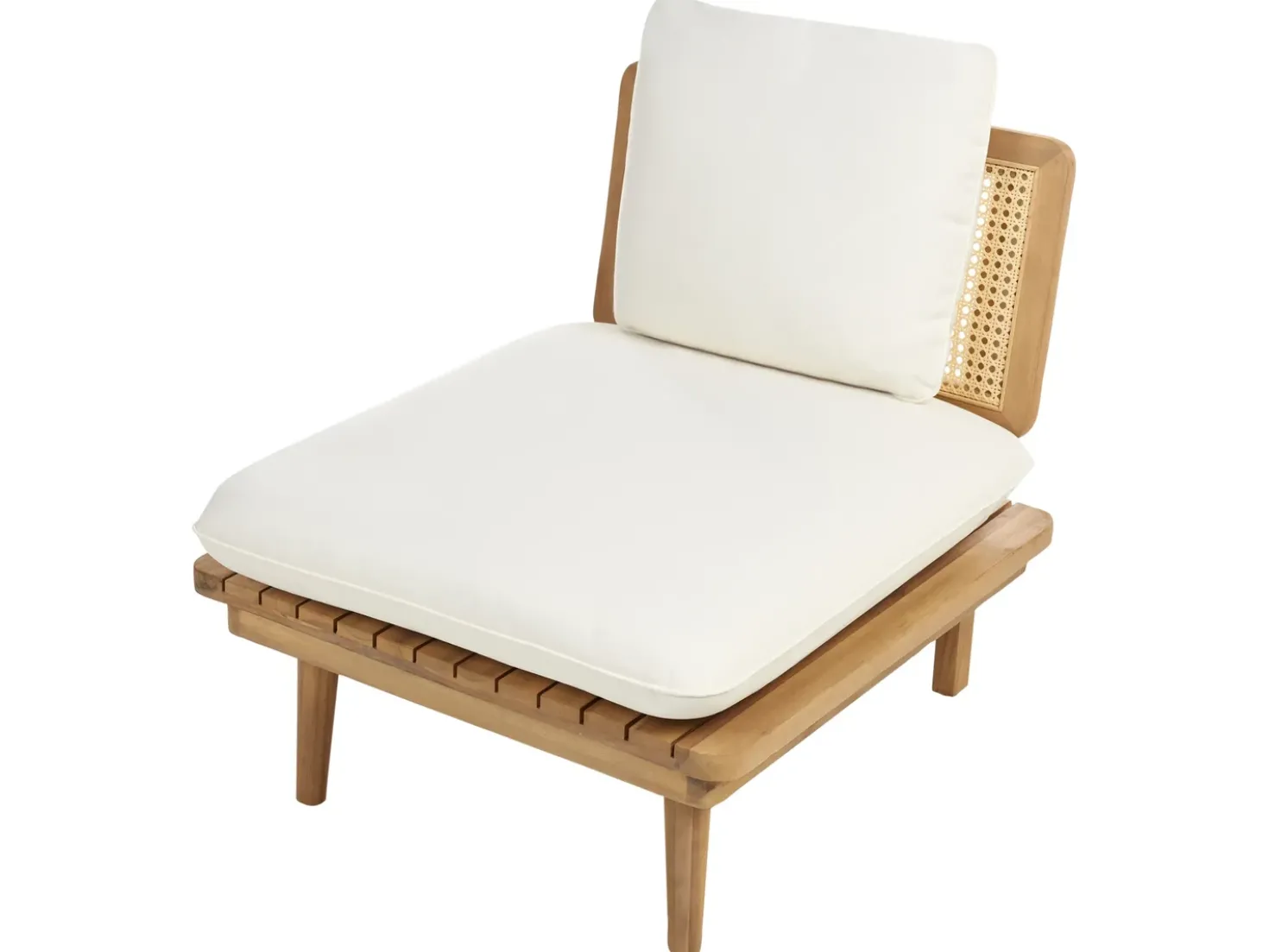 Set da giardino con tavolo 4 posti ACCADIA Legno di acacia certificato Beige chiaro