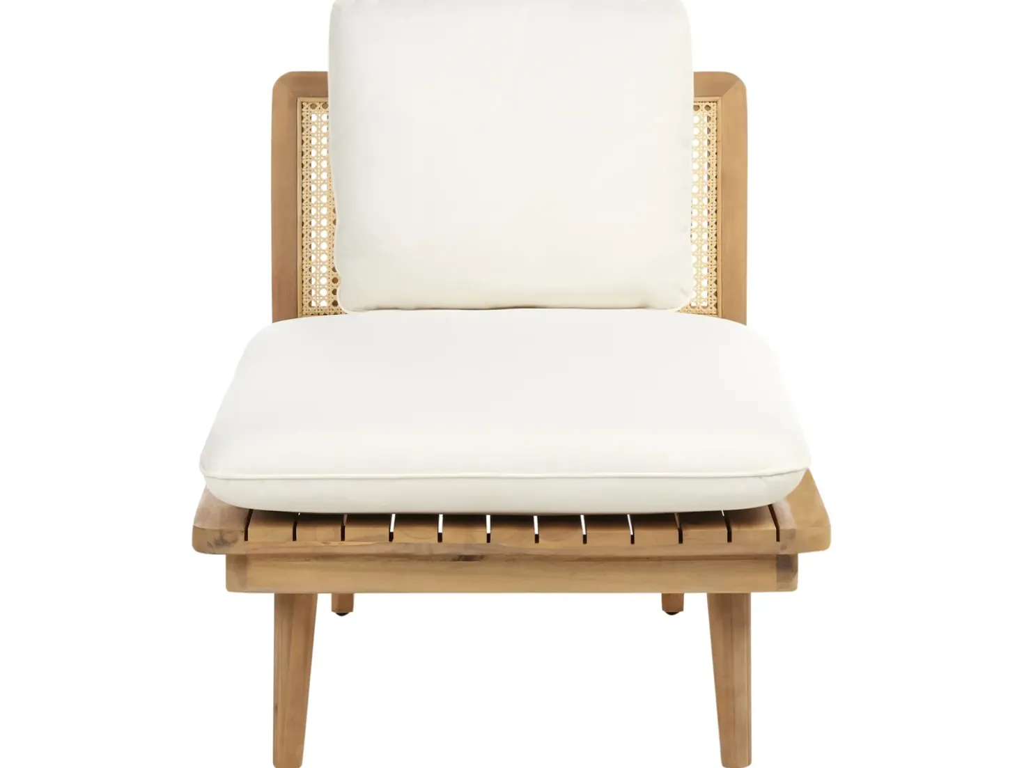 Set da giardino con tavolo 4 posti ACCADIA Legno di acacia certificato Beige chiaro