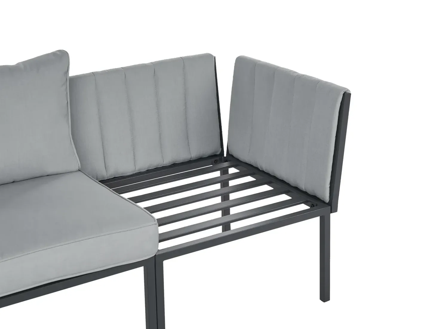 Set da giardino con tavolo 5 posti SKALA Metallo Grigio scuro