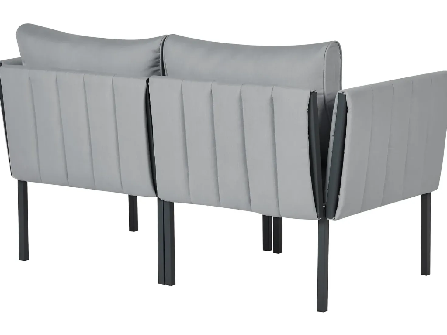Set da giardino con tavolo 5 posti SKALA Metallo Grigio scuro