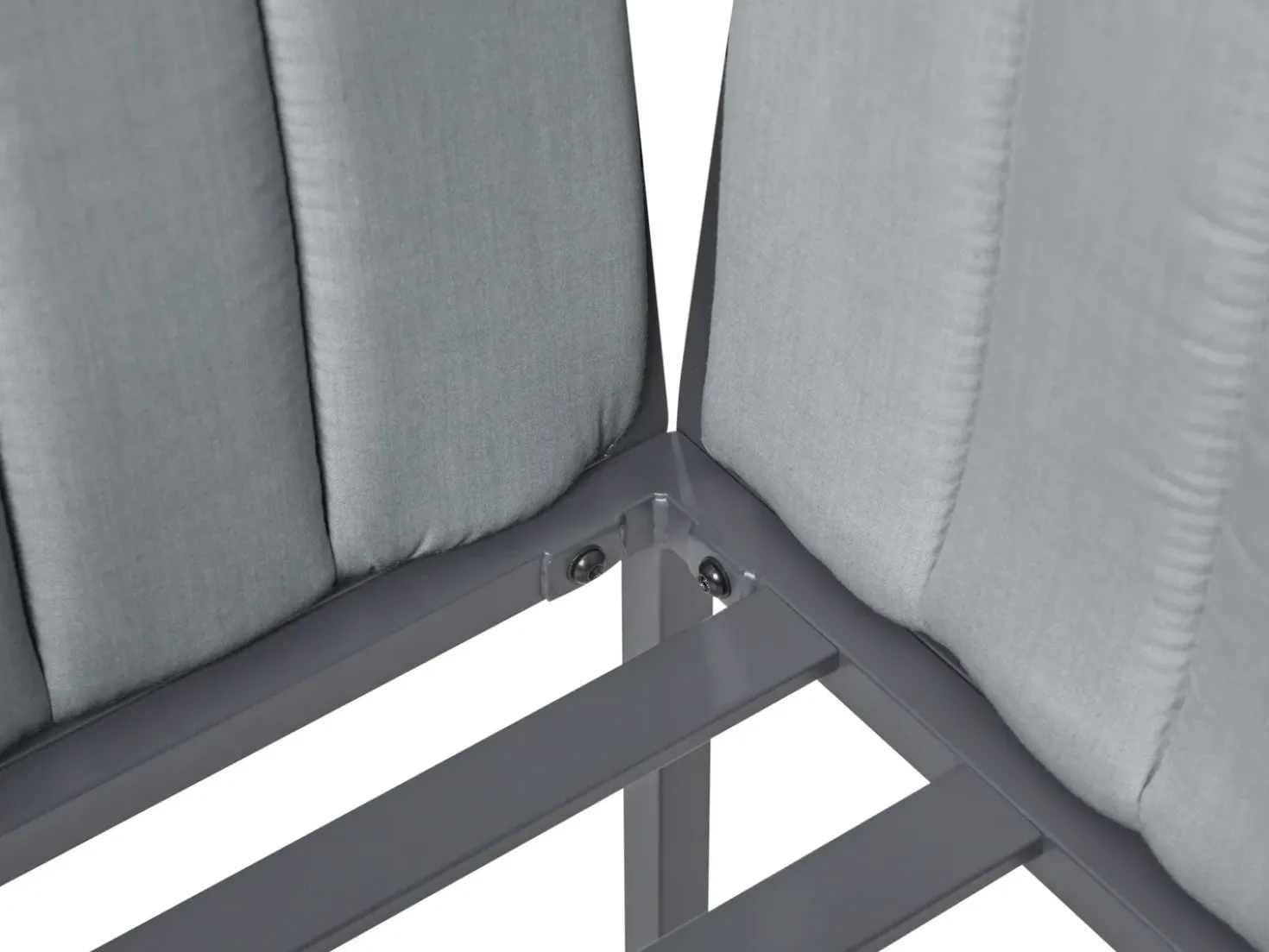 Set da giardino con tavolo 5 posti SKALA Metallo Grigio scuro