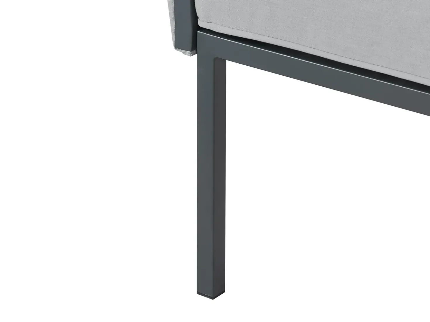 Set da giardino con tavolo 5 posti SKALA Metallo Grigio scuro