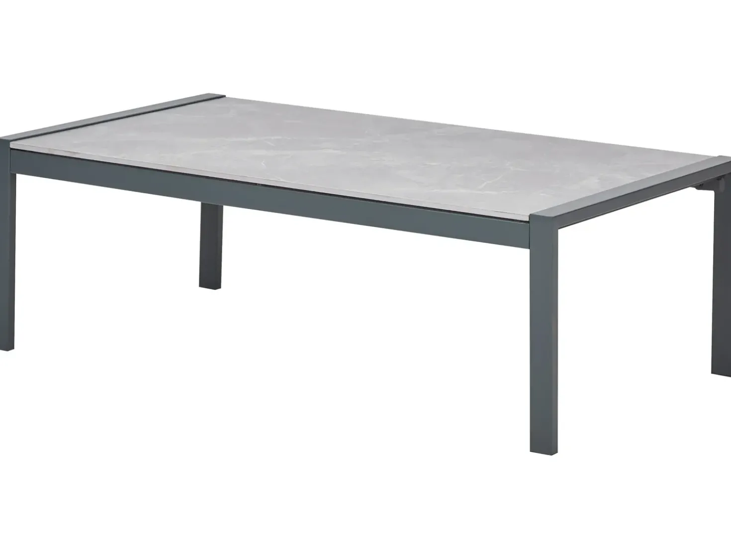 Set da giardino con tavolo 5 posti SKALA Metallo Grigio scuro