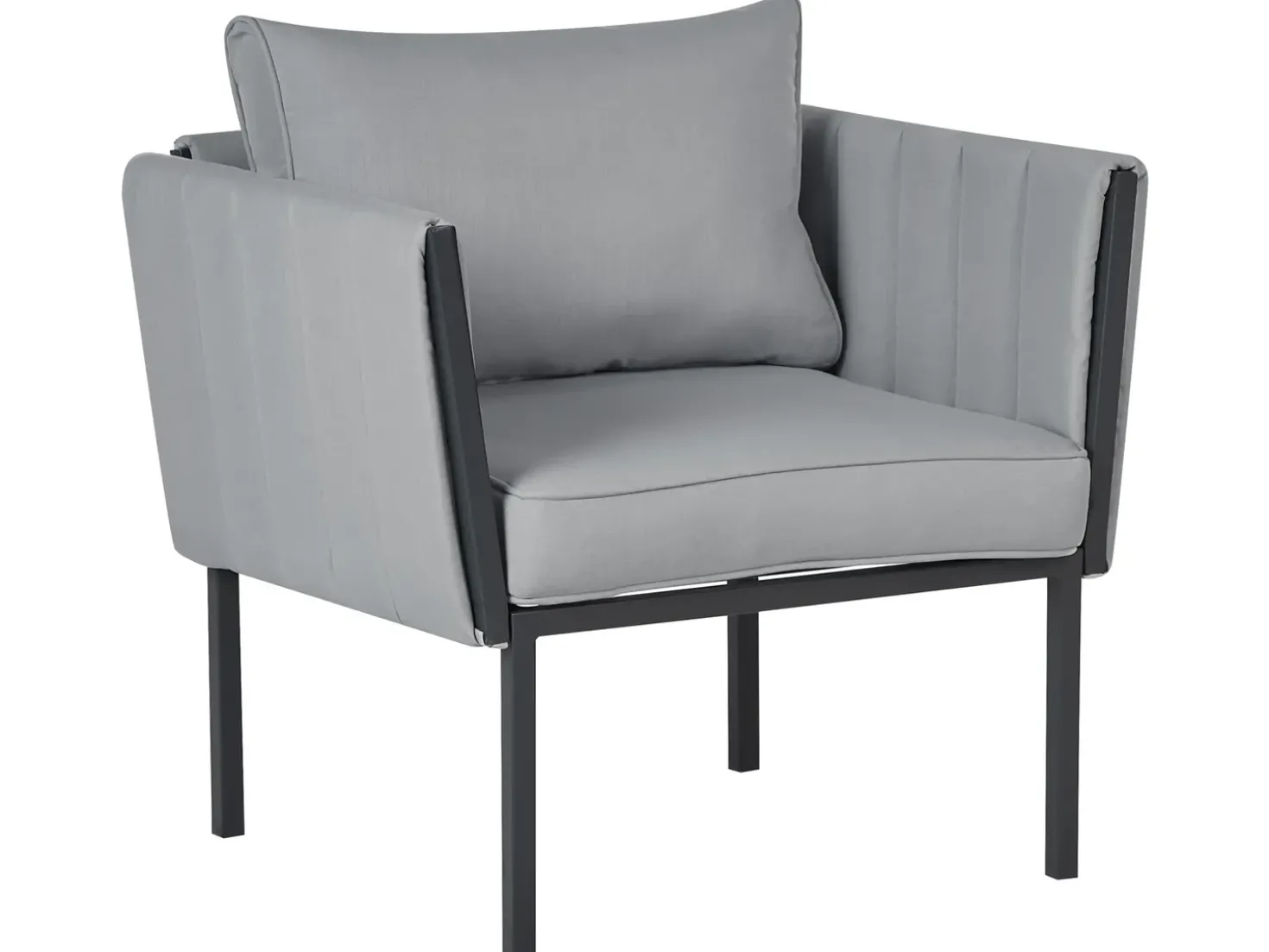 Set da giardino con tavolo 5 posti SKALA Metallo Grigio scuro
