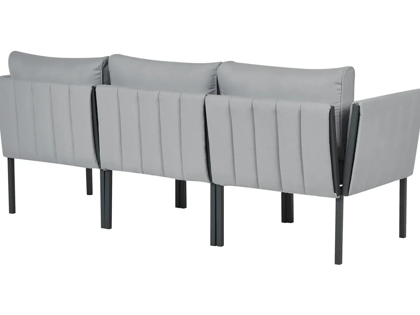 Set da giardino con tavolo 5 posti SKALA Metallo Grigio scuro