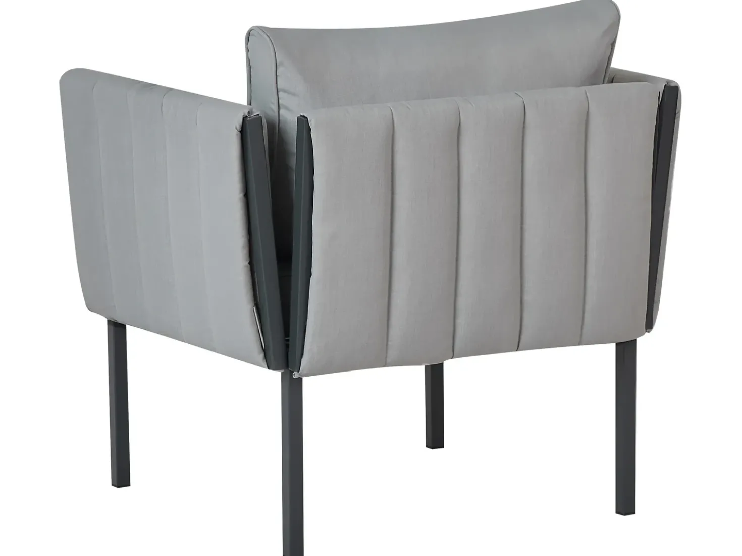 Set da giardino con tavolo 5 posti SKALA Metallo Grigio scuro