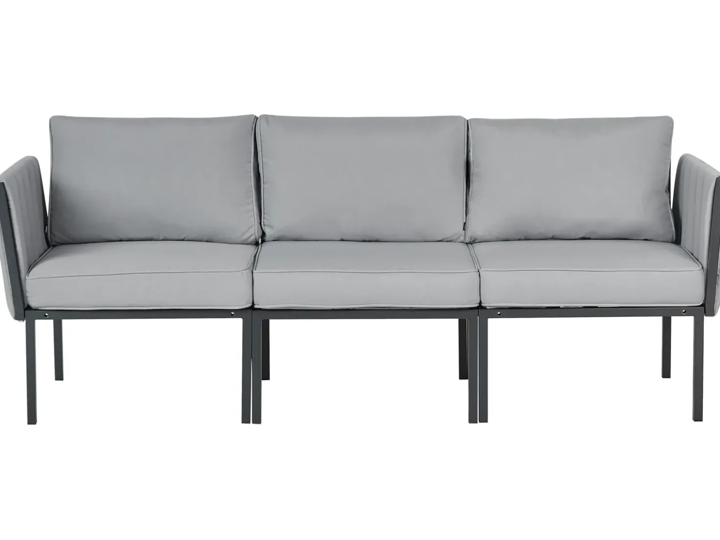 Set da giardino con tavolo 5 posti SKALA Metallo Grigio scuro
