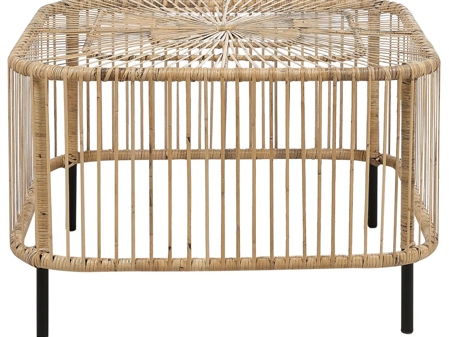 Set da giardino con tavolo 4 posti MARATEA/CESENATICO Rattan Naturale