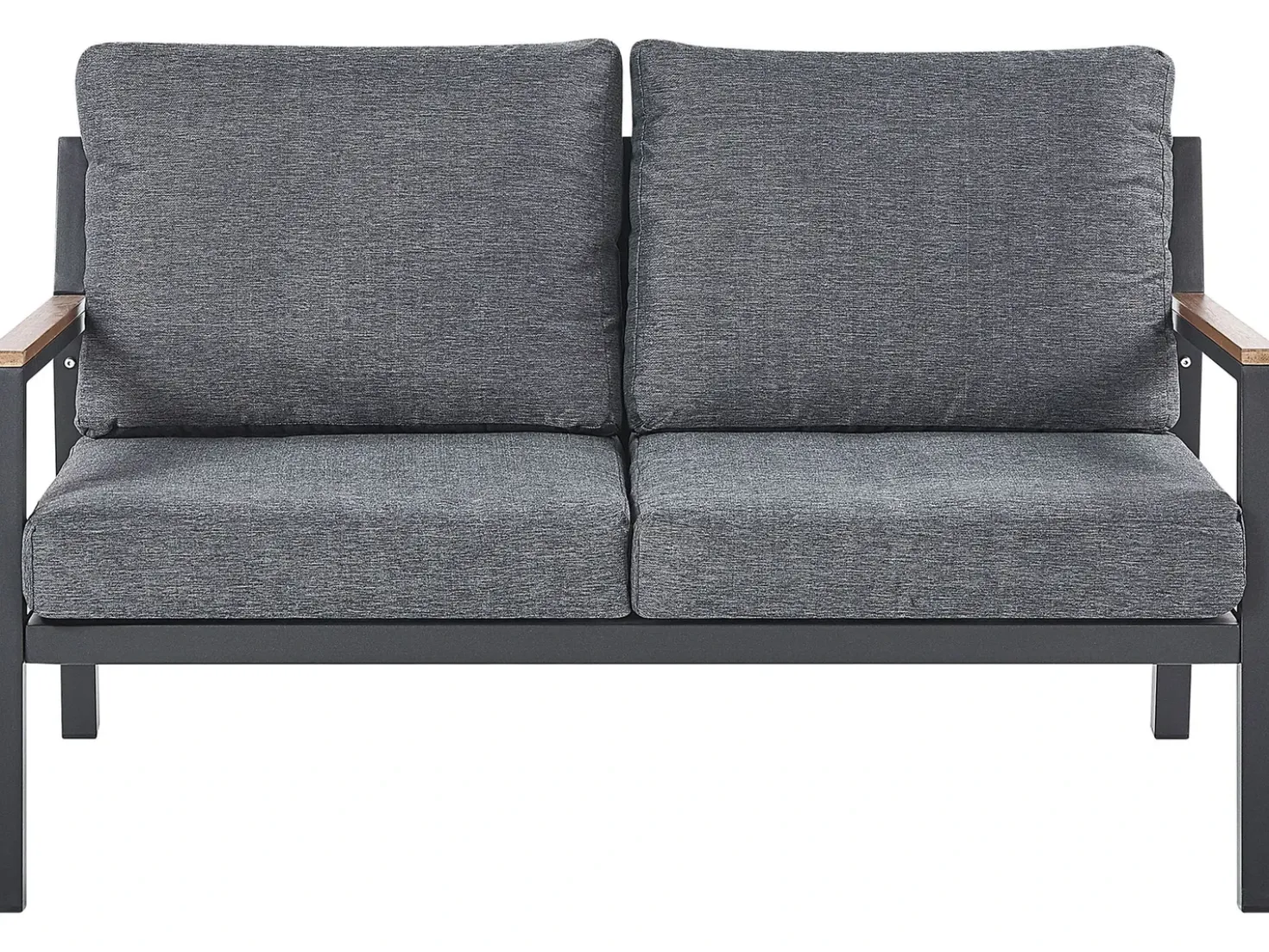 Set da giardino con tavolo 4 posti DELIA Metallo Grigio