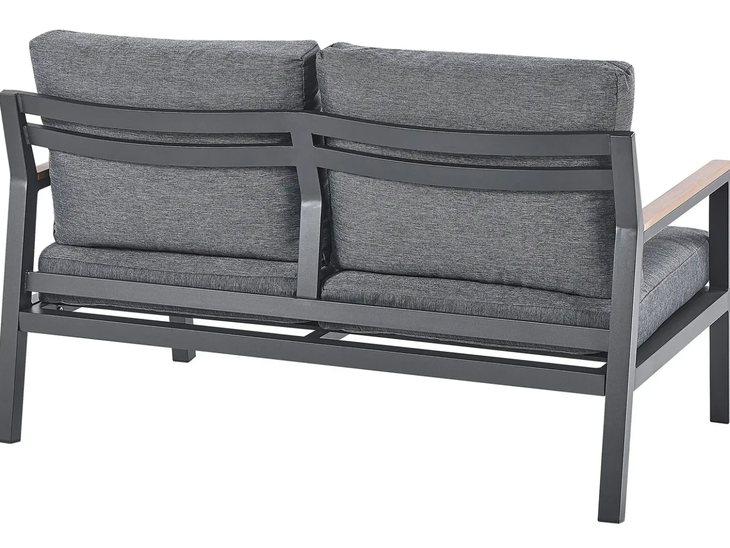 Set da giardino con tavolo 4 posti DELIA Metallo Grigio