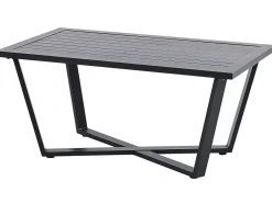 Set da giardino con tavolo 4 posti DELIA Metallo Grigio