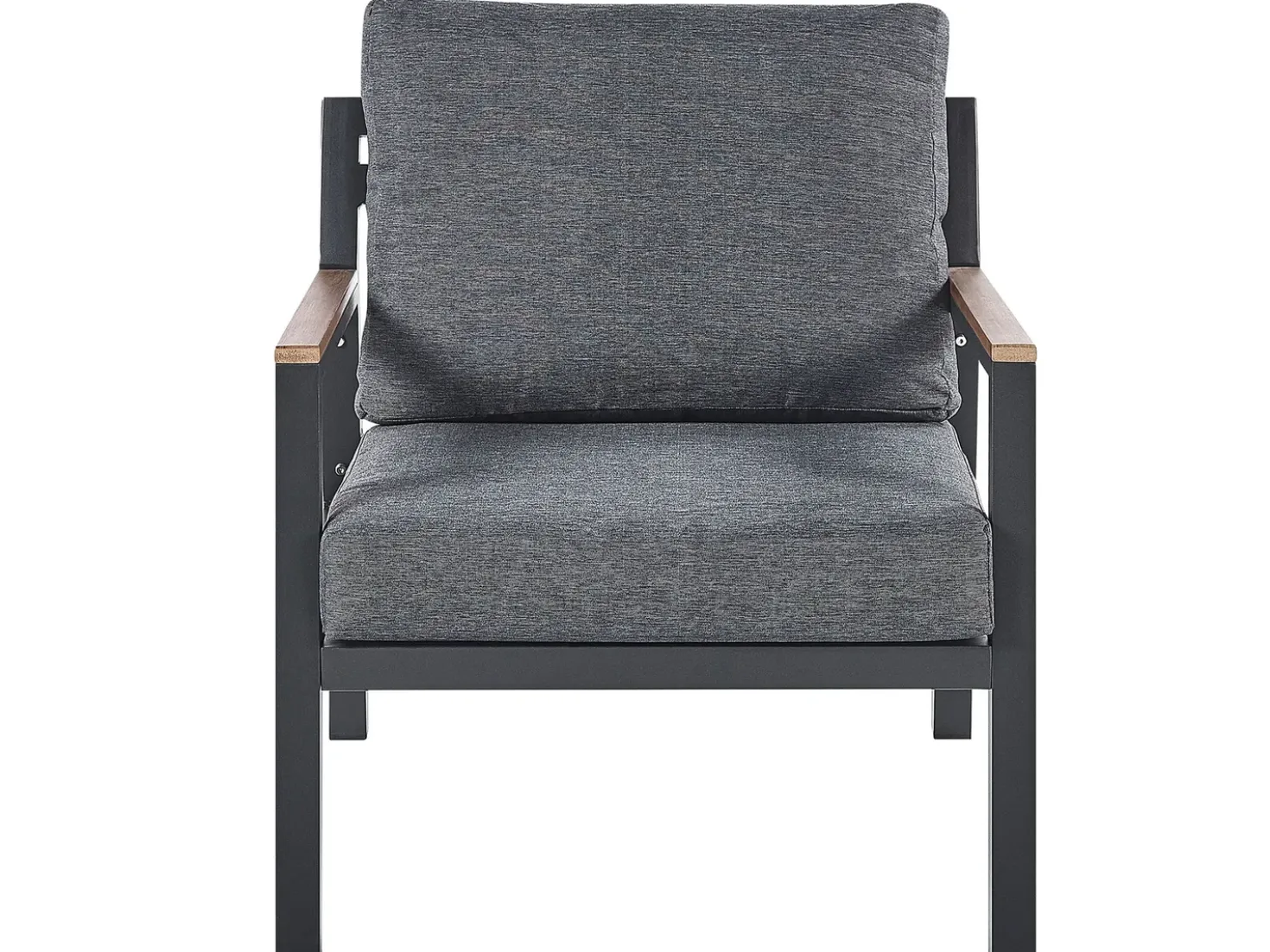 Set da giardino con tavolo 4 posti DELIA Metallo Grigio