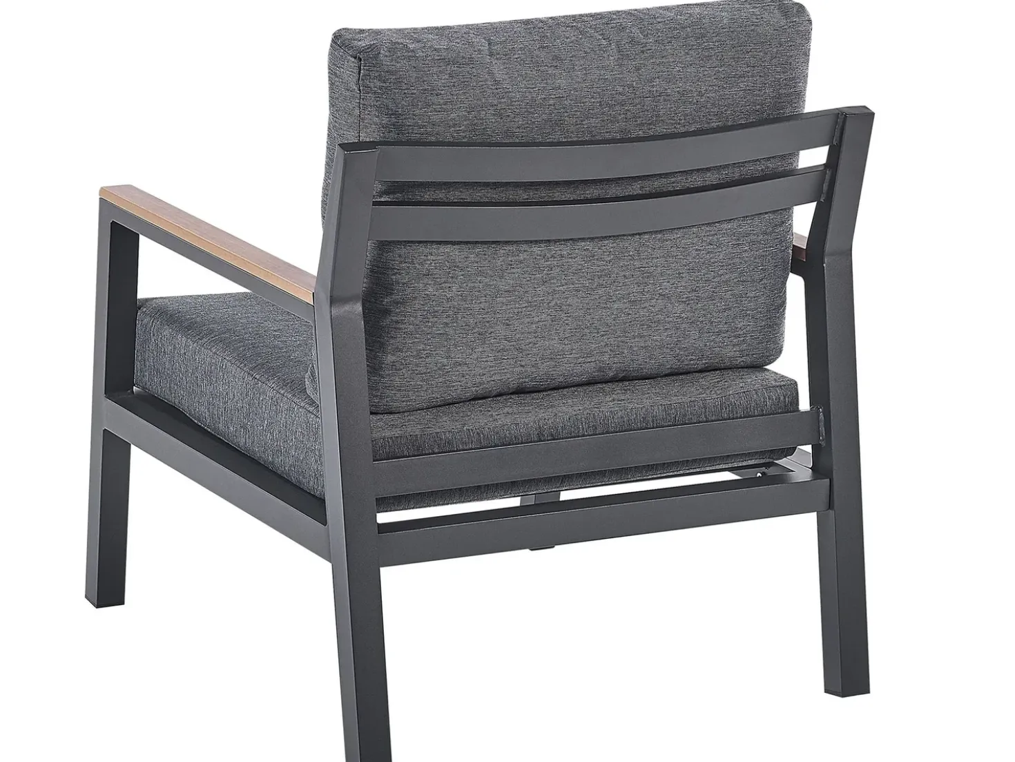 Set da giardino con tavolo 4 posti DELIA Metallo Grigio