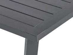 Set da giardino con tavolo 4 posti DELIA Metallo Grigio