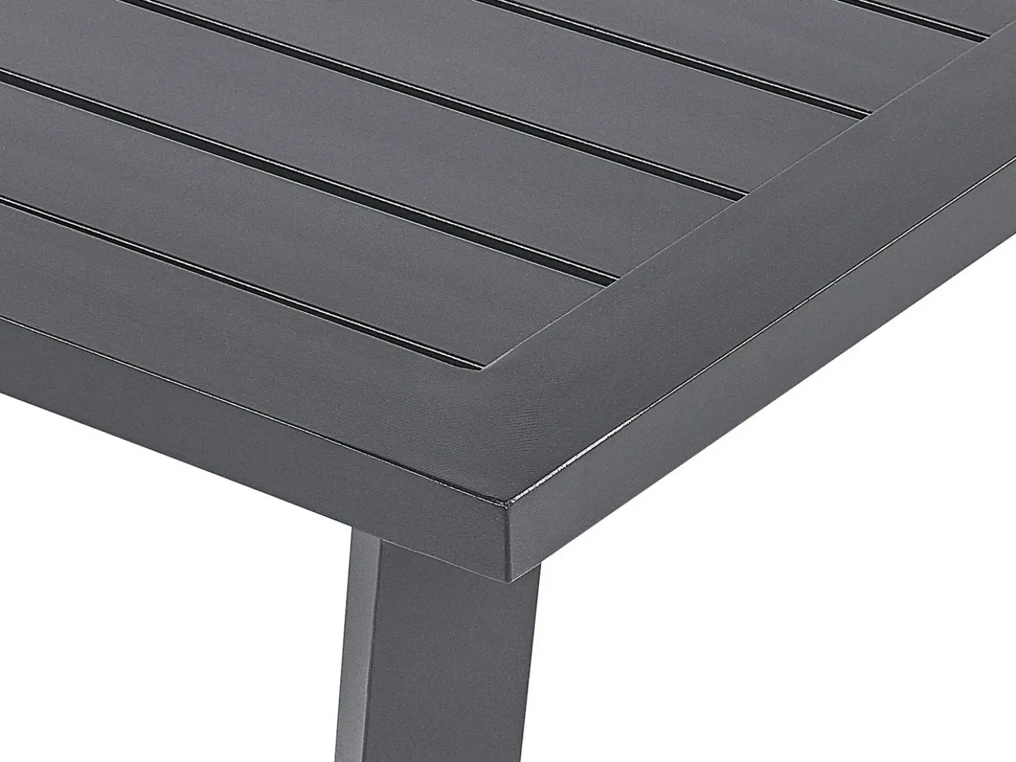 Set da giardino con tavolo 4 posti DELIA Metallo Grigio