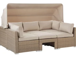 Set da giardino con tavolo 5 posti COCCOLIA Modulare Rattan sintetico (PE) Beige