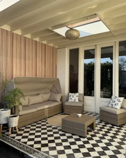 Set da giardino con tavolo 5 posti COCCOLIA Modulare Rattan sintetico (PE) Beige