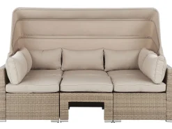Set da giardino con tavolo 5 posti COCCOLIA Modulare Rattan sintetico (PE) Beige