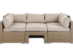 Set da giardino con tavolo 5 posti COCCOLIA Modulare Rattan sintetico (PE) Beige