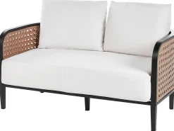 Set da giardino con tavolo 2 posti MONTEFALCO Metallo Bianco