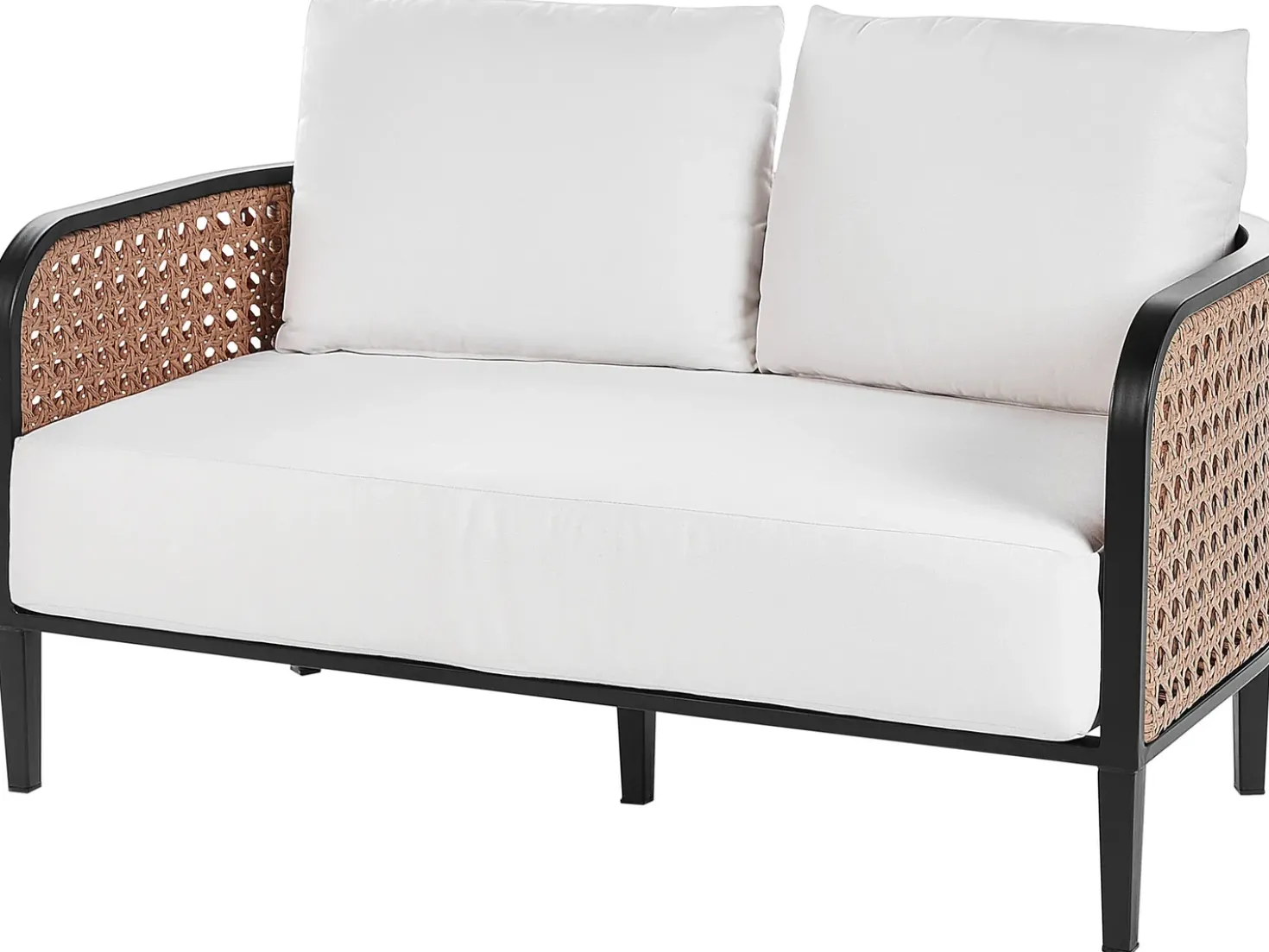 Set da giardino con tavolo 2 posti MONTEFALCO Metallo Bianco