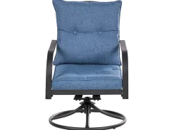 Set da giardino con tavolo 4 posti MESTRINO Metallo Blu