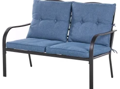 Set da giardino con tavolo 4 posti MESTRINO Metallo Blu