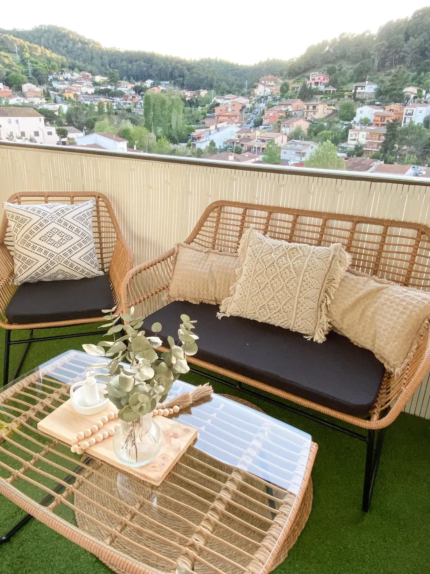 Set da giardino con tavolo 4 posti MINORI Rattan sintetico (PE) Beige
